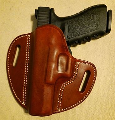 A brown leather holster