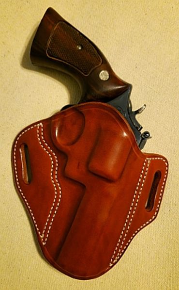 A brown leather holster
