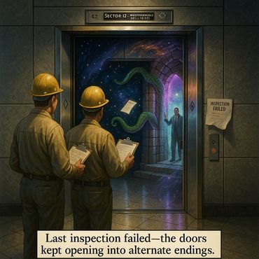 Inspectors face a malfunctioning portal that rewrites reality mid-inspection.