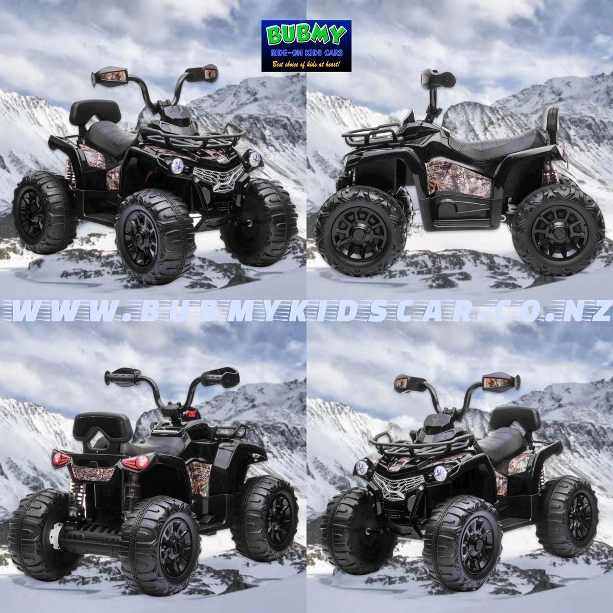 12Volts Kids Ride On ATV Quad Bike black