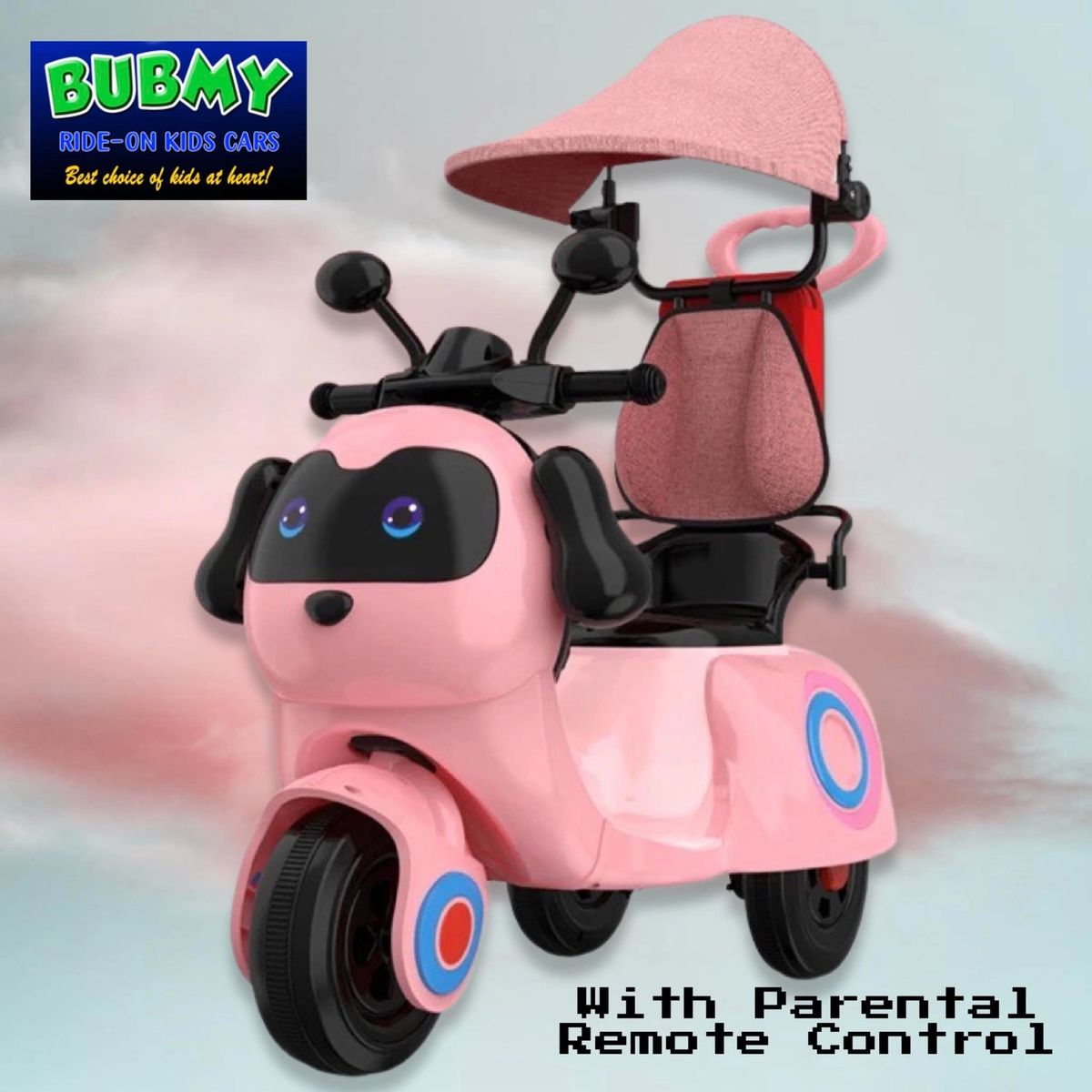 6V7ah Pink Kids RideOn 3Wheel Motorcycle with Remote Control