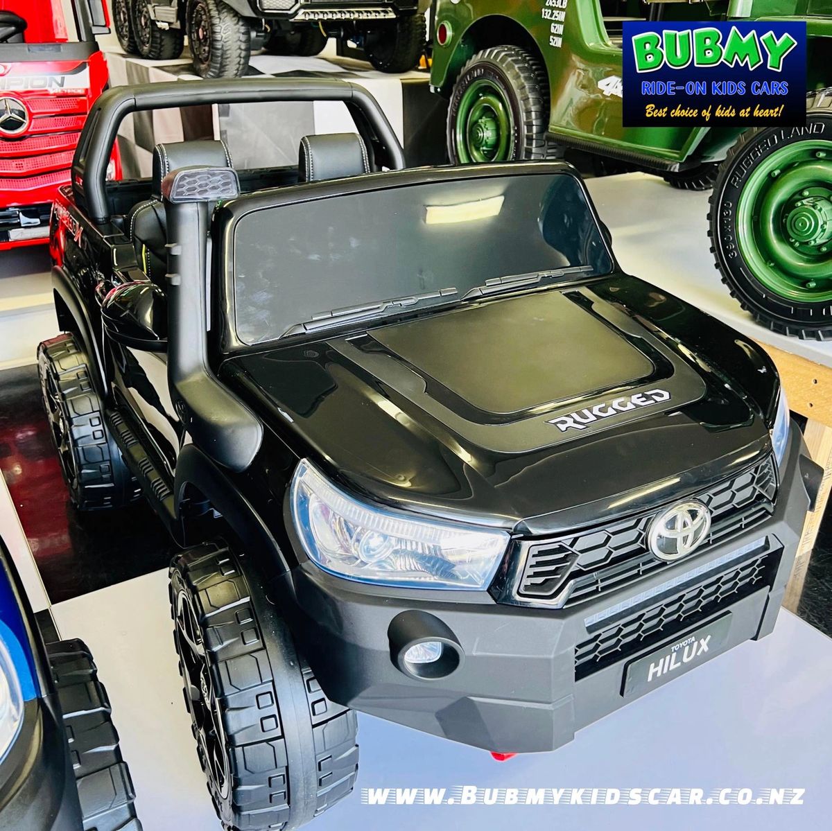 Gymax 2x12V Licensed Toyota Hilux Ride On Truck Car, 57% OFF