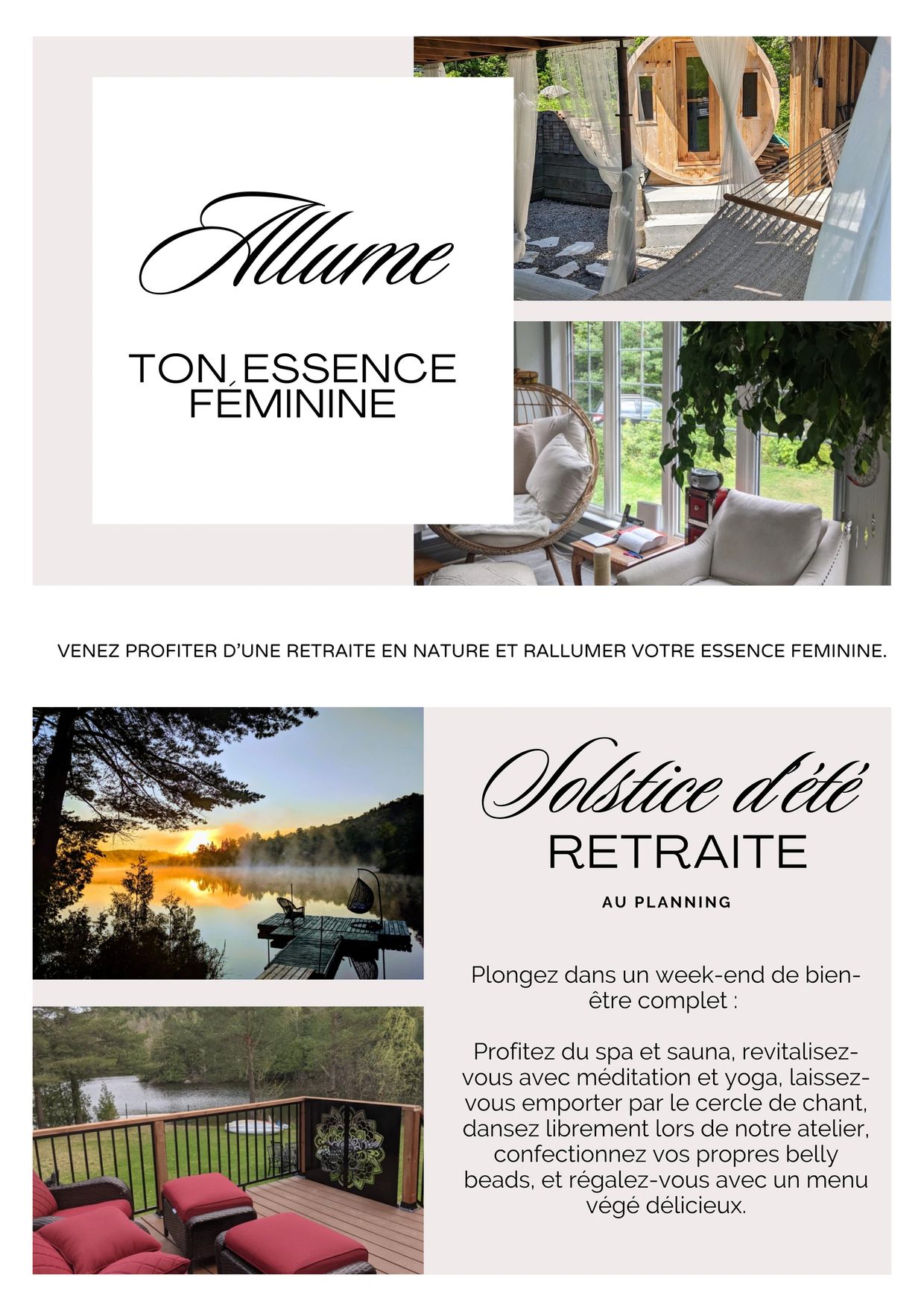 Flyer avec des photos de balcon et vue de la terrasse chez Marishan