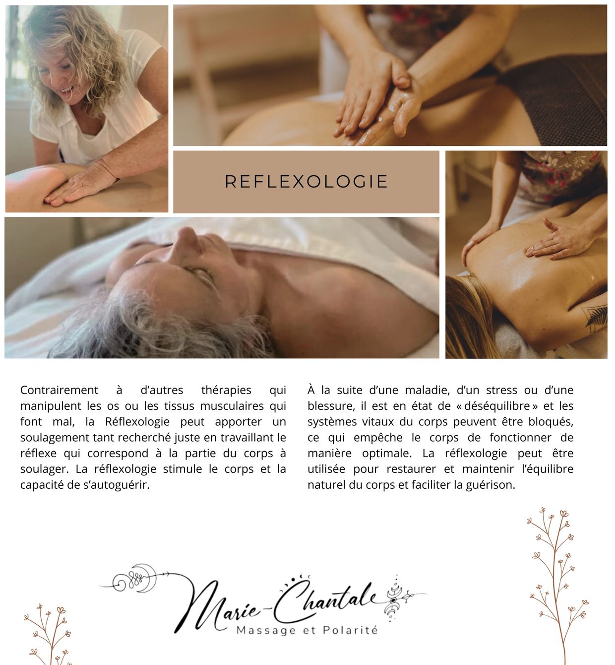 Composition graphique autour de la reflexologie