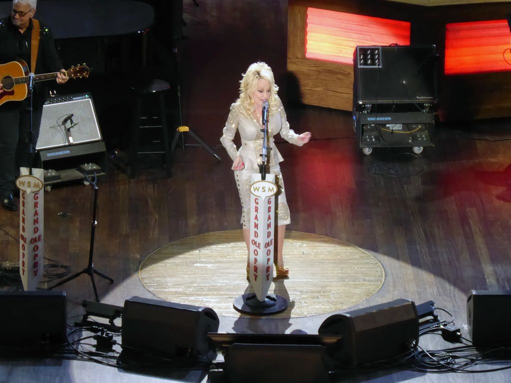 Dolly at the Grand Ole Opry, 50th anniversary. 2019