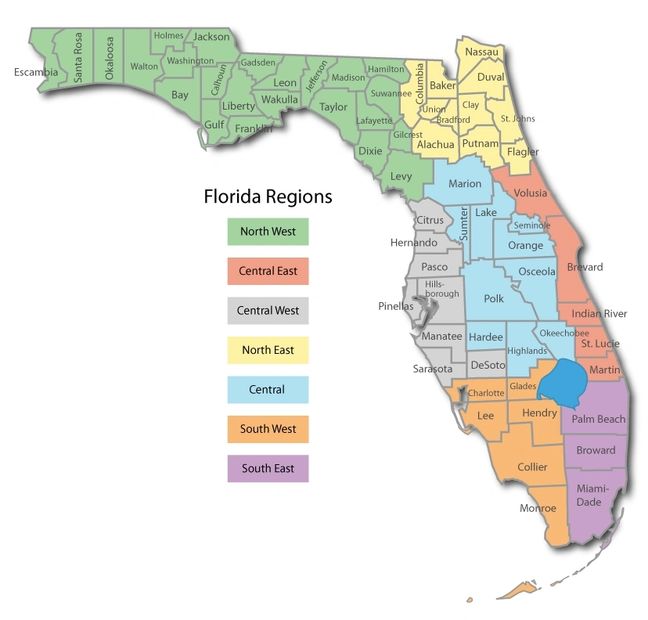 Mapa De Florida - OPORTUNIDADES FLORIDA | OPORTUNIDADES FLORIDA