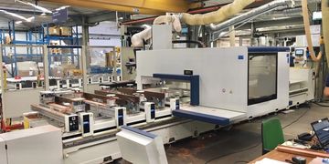 SCM CNC Router with flexible table. 