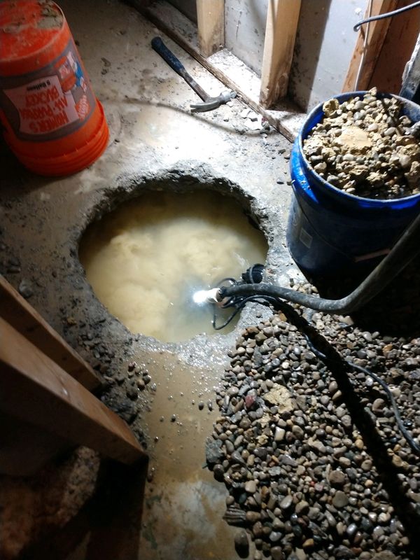 Sump installation Under Basement Floor  