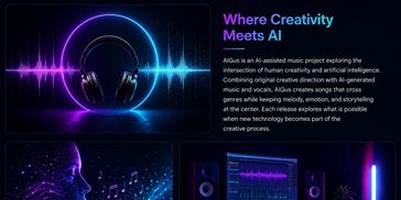 AI-driven music creativity concept with headphones and soundwave.