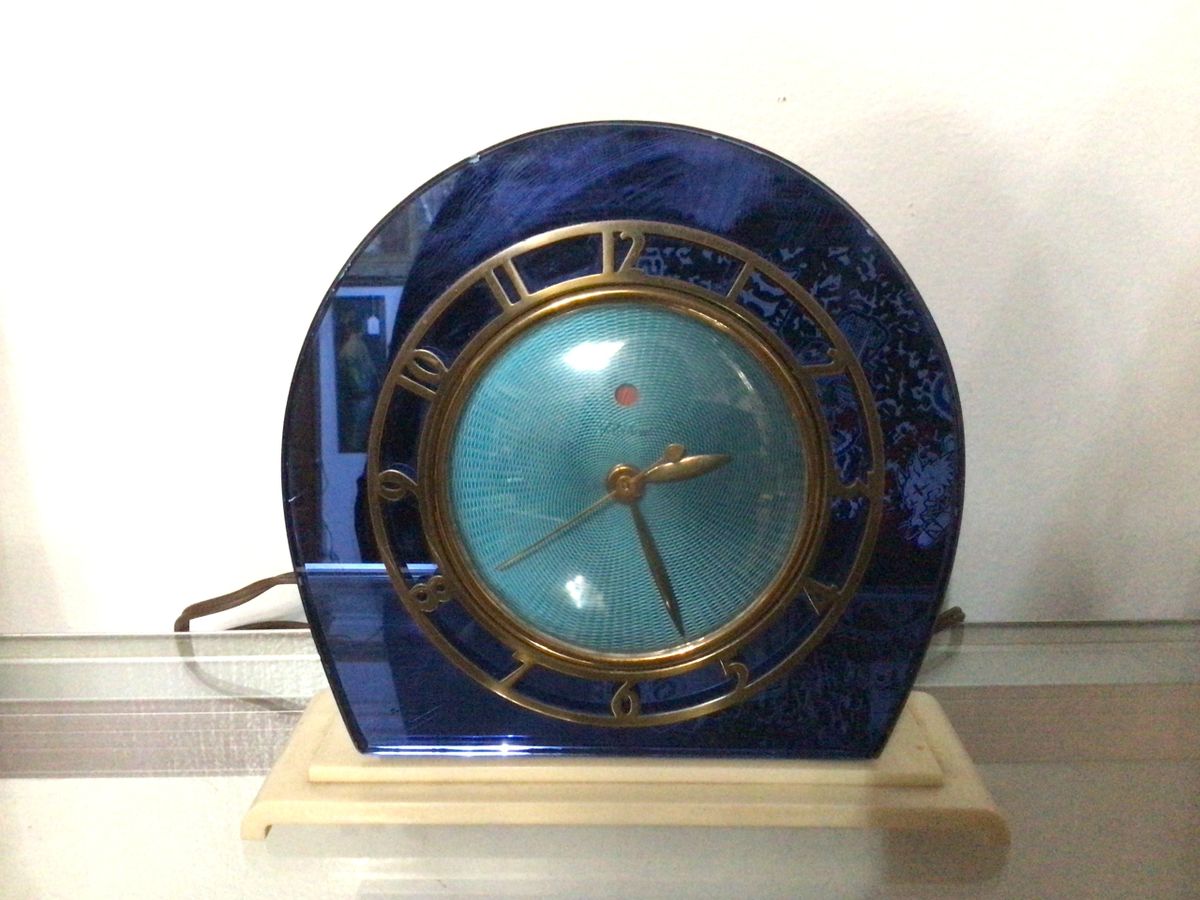 Blue Telechron Clock 7349