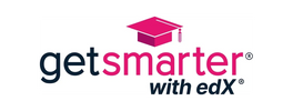 getsmarter black and pink text logo