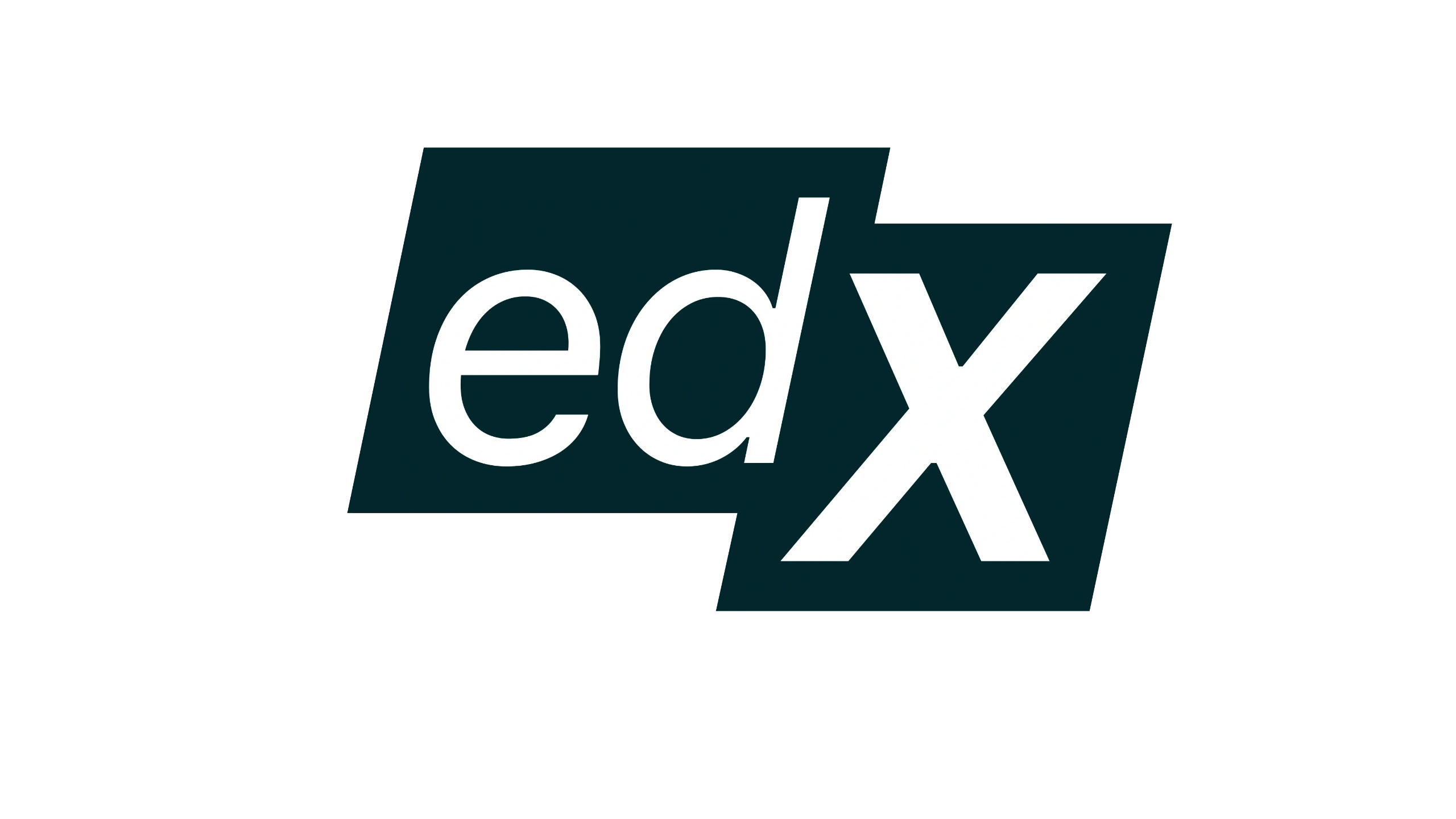 edx blue and white text logo
