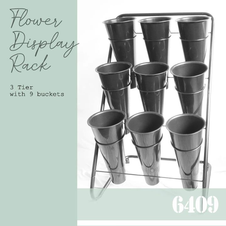 Flower Display Rack 9 vases