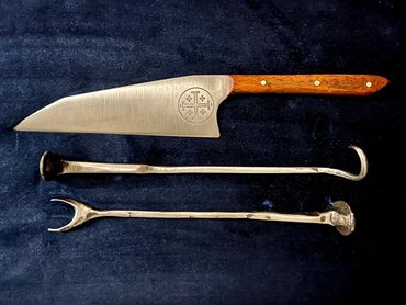 BBQ set I forged for my son. 