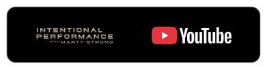 YouTube channel banner for Intentional Performance with Marty Strong.