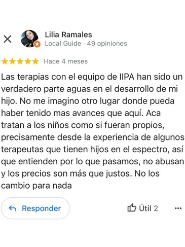 Opiniones de la calidad de las terapias IIPA