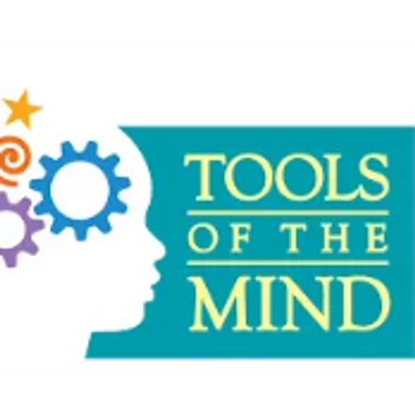 Logo featuring a human profile with gears and stars, titled 'Tools of the Mind'.