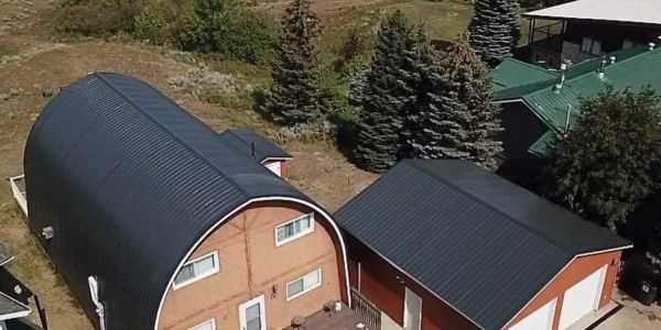 Radius metal roof