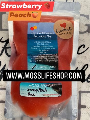 Strawberry and Peach Irish Moss Gel