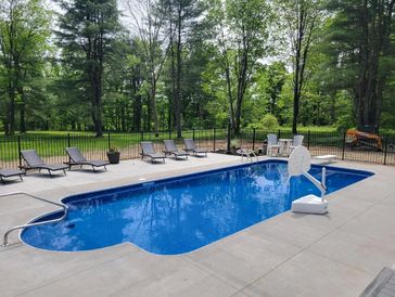 Pool install with traditional concrete offering unmatched strength and durability