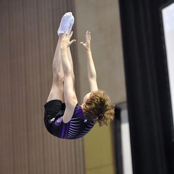 A women doing athletics