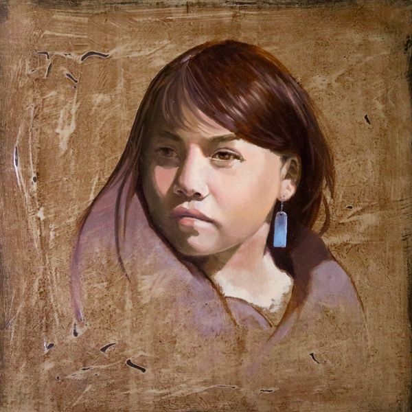 Young Native girl looking towards the horizon