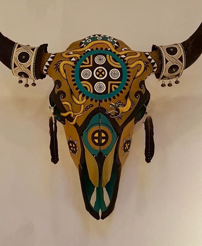 Buffalo Skull Art