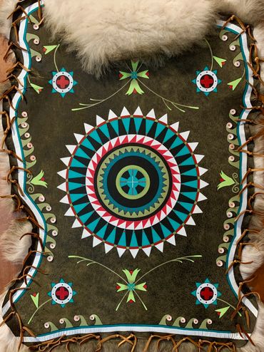 Hide Painting by Choctaw artist Karen Clarkson

