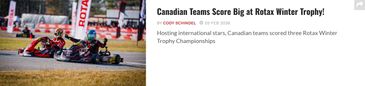 Canadian teams compete fiercely at the Rotax Winter Trophy.
