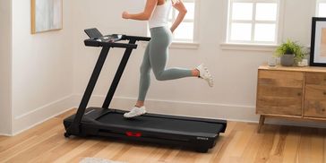 person running on a treadmill 