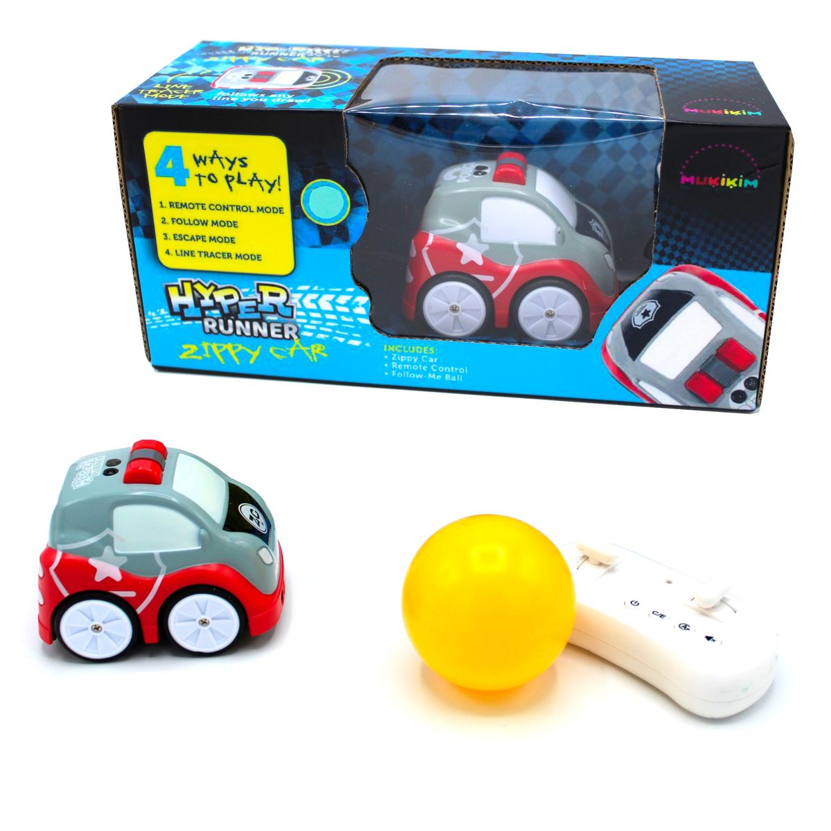 Zippy Car - 4 Ways To Play: Escape / Follow / Line Tracer / Remote Control  Modes
