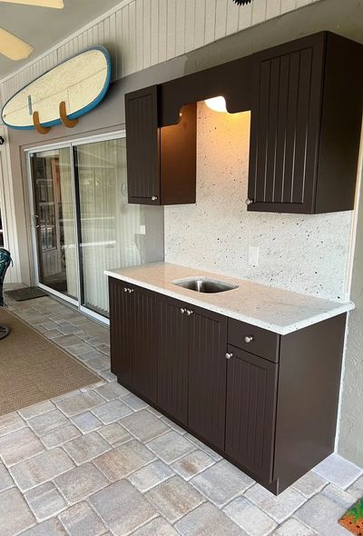 Waterproof Cabinet in an outdoor Daytona kitchen