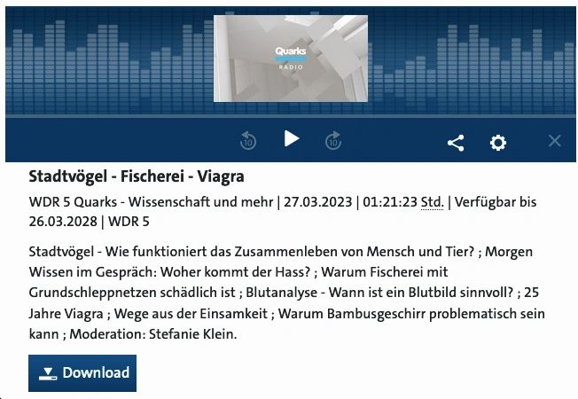 Hörbar: WDR5/Quarks