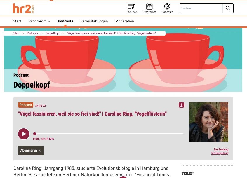 Doppelkopf mit der "Vogelflüsterin"