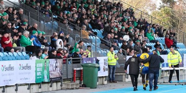 Injured Football Player Gets Carried Of Pitch