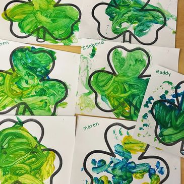 Easy St. Patrick's Day shamrock craft for toddlers and preschool