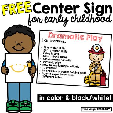 free preschool center signs