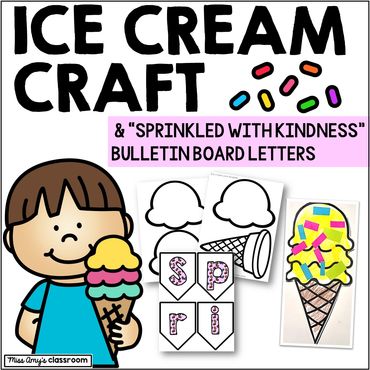 ice cream craft for toddlers, preschool and kindergarten
