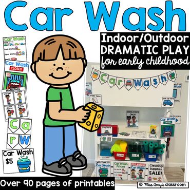 car wash dramatic play printables