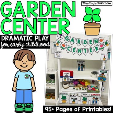 garden dramatic play printables, garden center pretend play for preschool