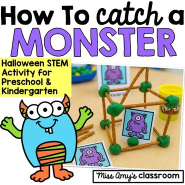 how to catch a monster stem activity for preschool and kindergarten