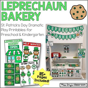 st patricks day bakery dramatic play center - leprechaun bakery