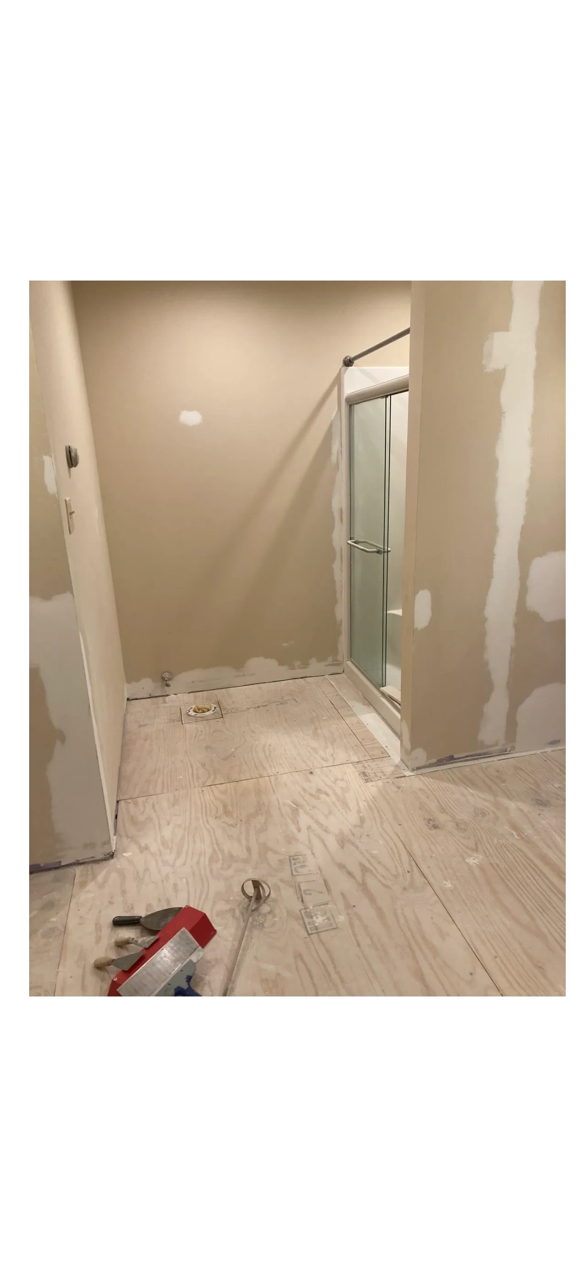 New subflooring and drywall repairs