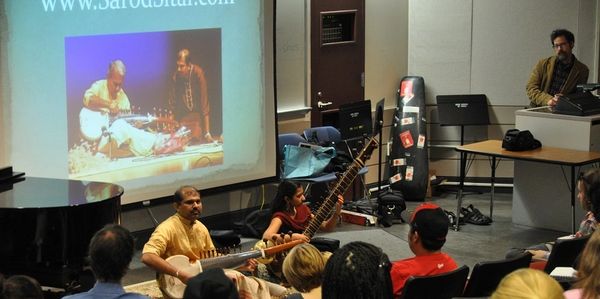 Gaurang & Anusha giving lecture demonstration at UNC Greensboro