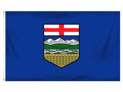 Alberta flag on Skibbatical