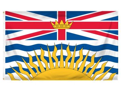 British Columbia flag on Skibbatical