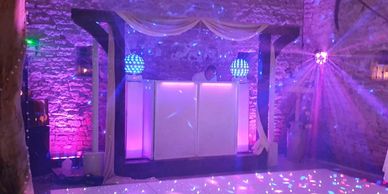 Disco Dans Fairytale disco set up, Pontefract West Yorkshire. Idea disco for weddings.