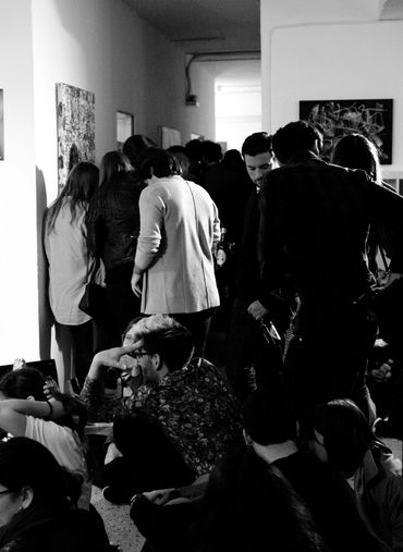 foto de uma exposição de arte do artista abstrato Adalierd ou  artista Rob Adalierd (Adá) Barcelona