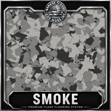 Sample of Smoke premium flake flooring.
