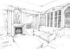 design visual for a drawing room in Mallorca